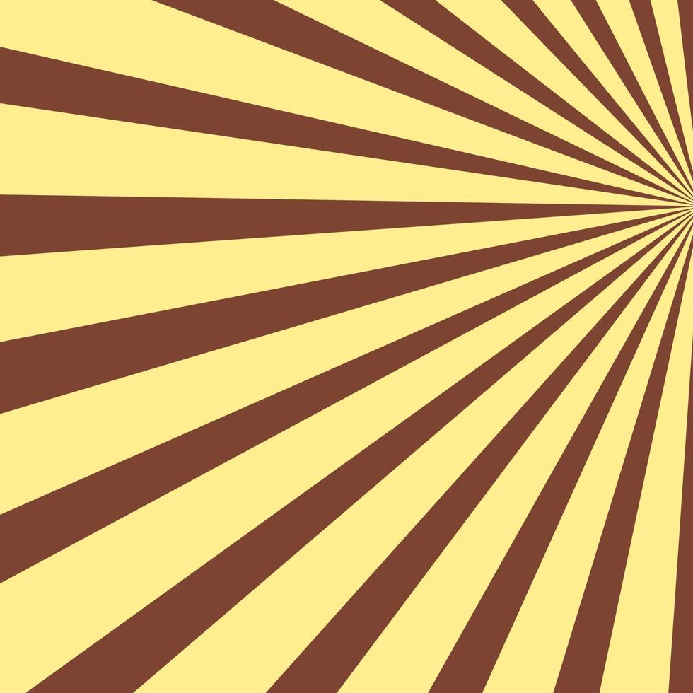 crème bruin retro zonnestraal zonne-achtergrond vector