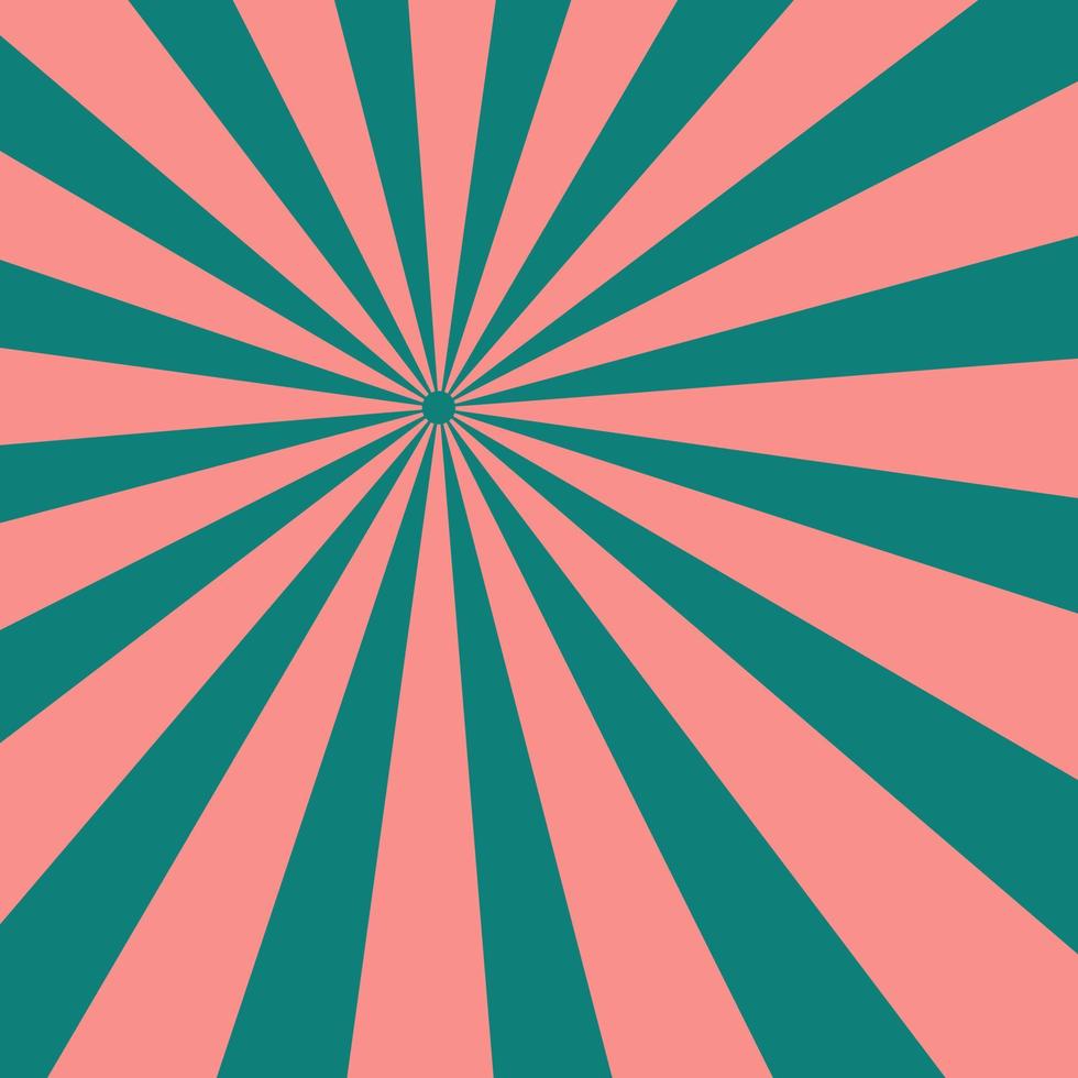 roze groene retro zonnestraal zonne-achtergrond vector