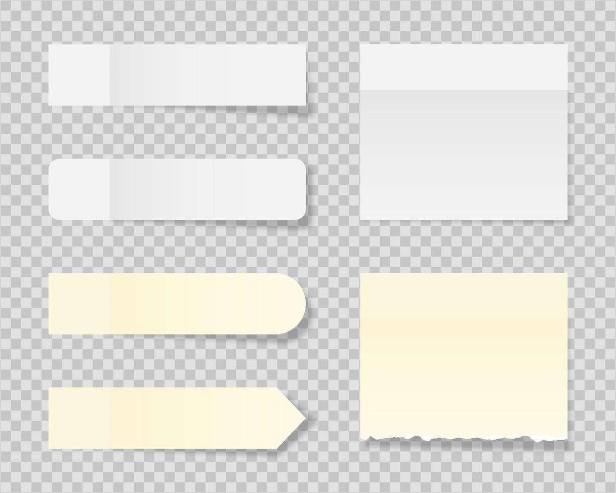 realistische plaknotities. stickerlabelmodel. mockup-vector geïsoleerd. sjabloon ontwerp. realistische vectorillustratie. vector