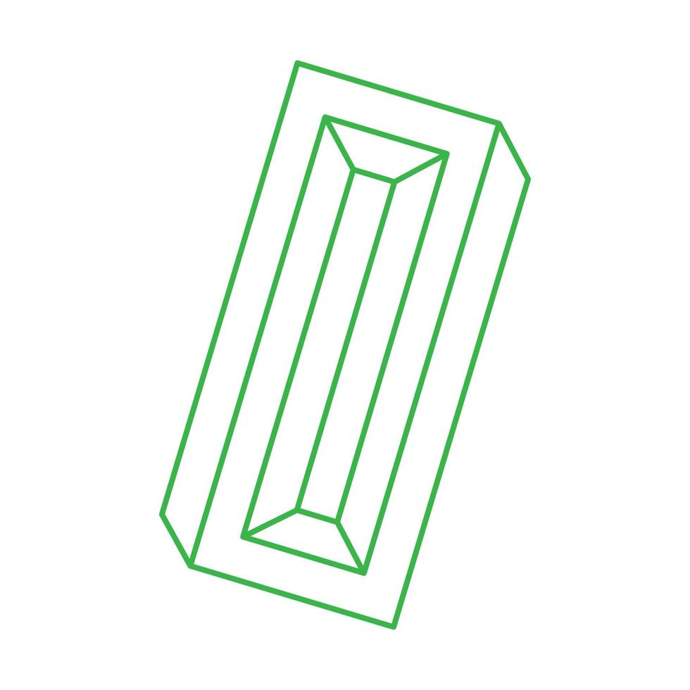 optische illusie logo. onmogelijke vormen vector. optische kunstvoorwerpen. geometrische figuren. vector