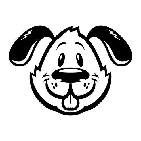 Leuke vriendelijke cartoon hond vector