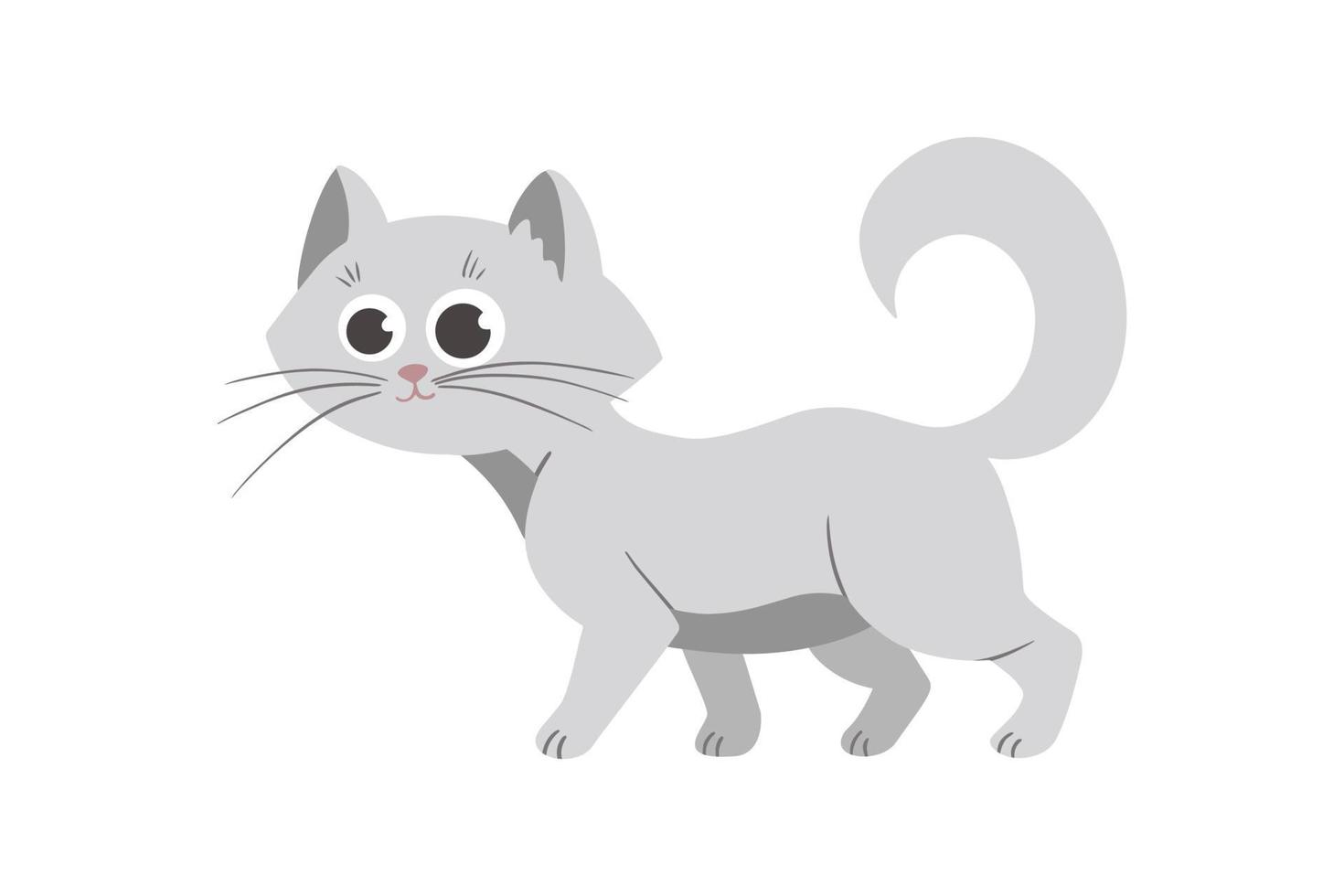 schattige kleine kat vectorillustratie vector