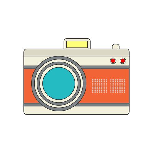 Camerapictogram voor uw project in retro-kleur vector