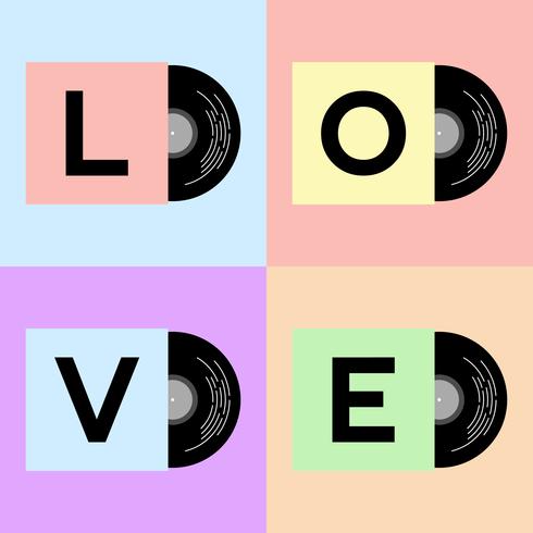 Vinyl hoes met LIEFDE-woord vector