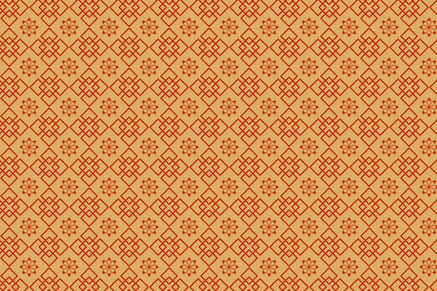 kersenbloesem vector patroon, traditioneel patroon, traditionele textuur, rode en gouden achtergrond.