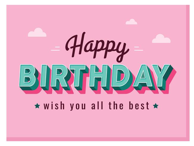 Happy Birthday Typografie Design vector