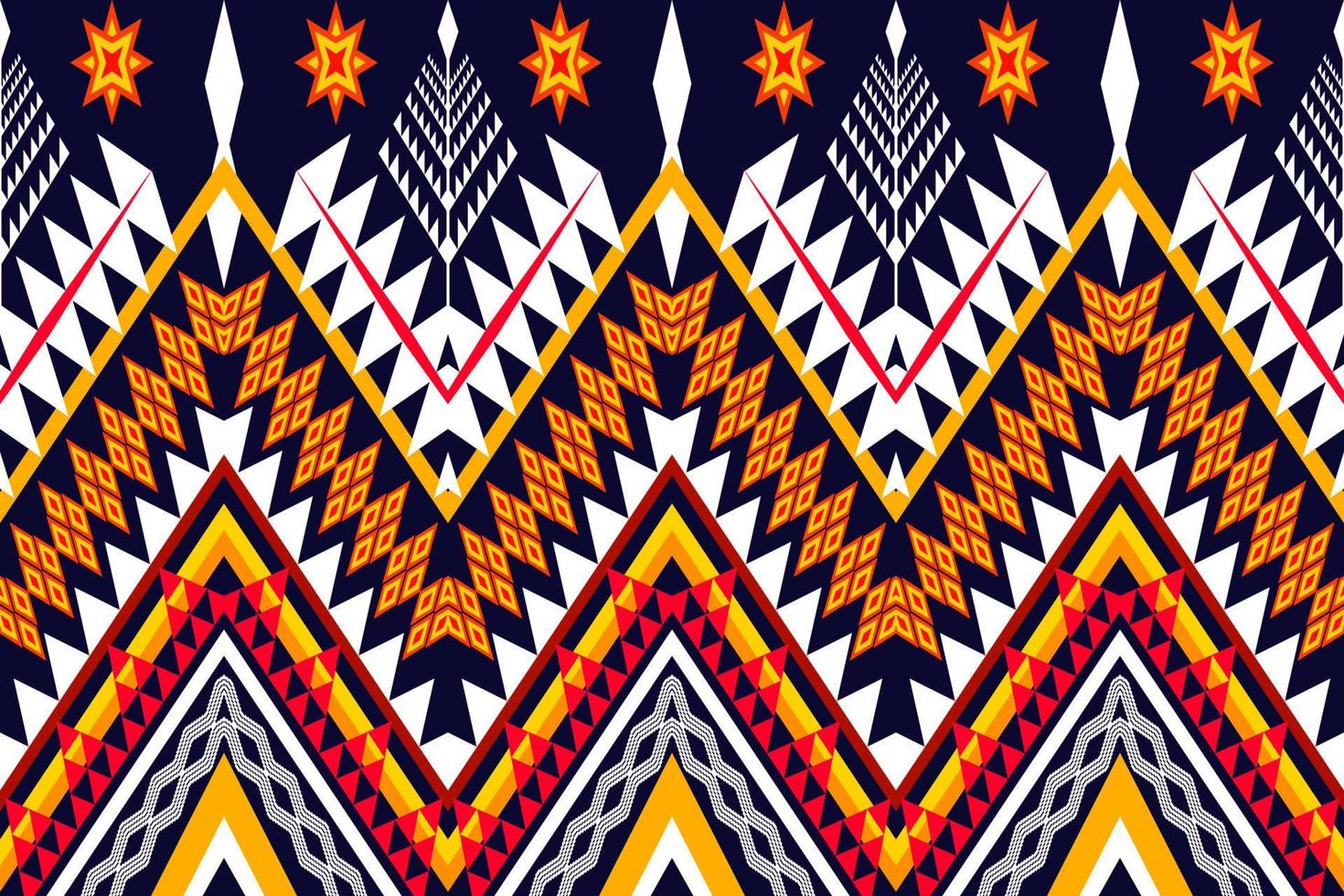 geometrische etnische oosterse traditionele pattern.figure tribal borduurwerk style.design voor behang, kleding, verpakking, stof, vectorillustratie vector