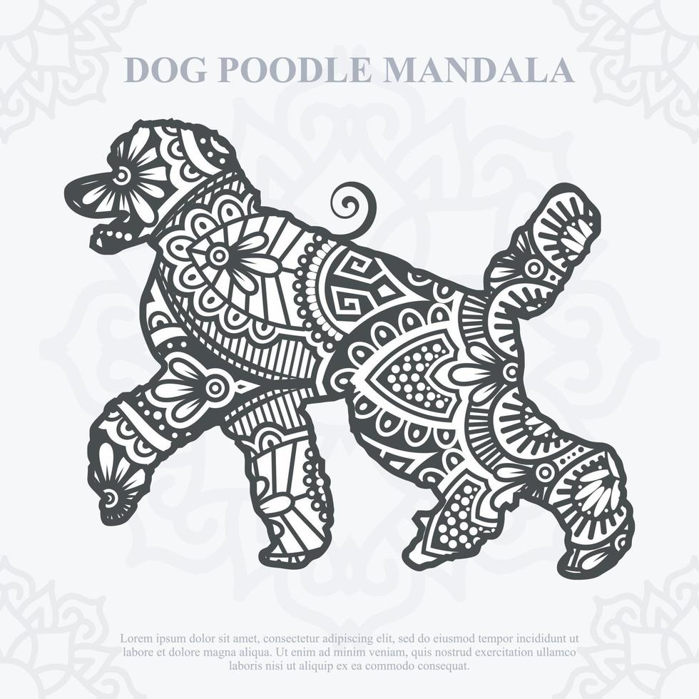 hond mandala-vector. boho stijl svg. eps 10 vector