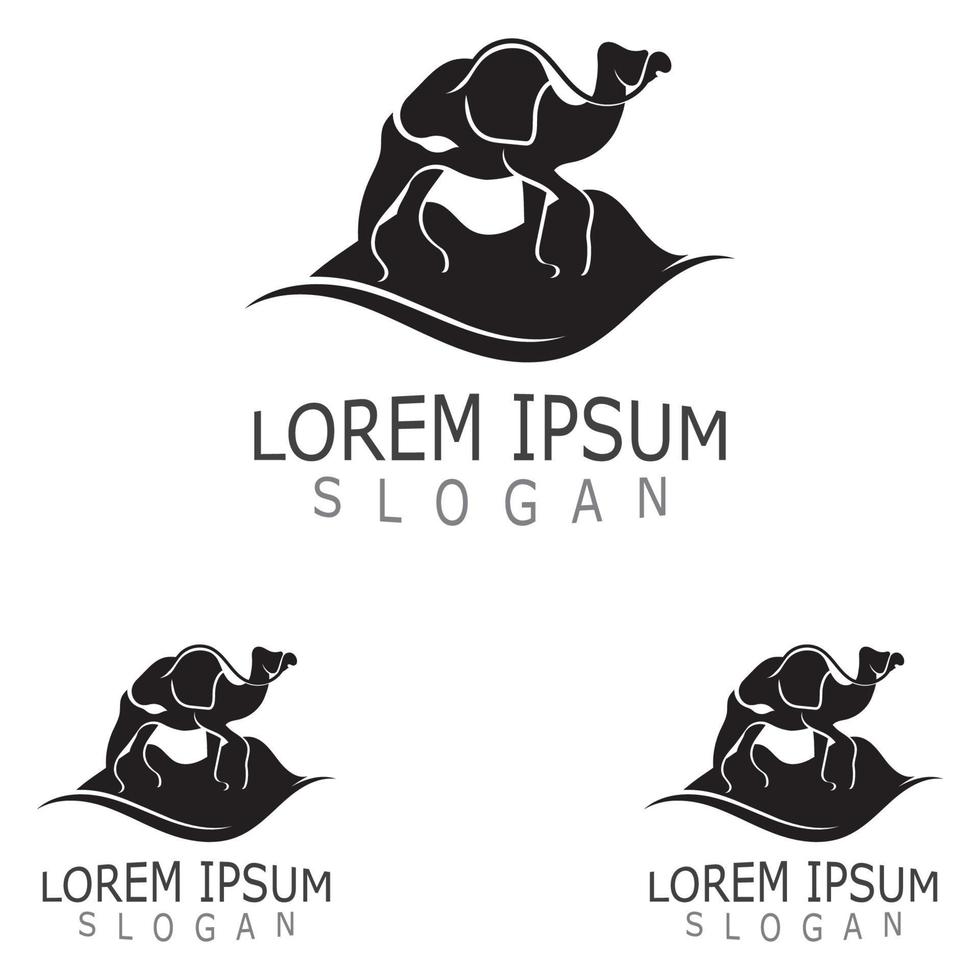 vector kameel pictogram en logo ontwerp elementen etiketten sjabloon vintage