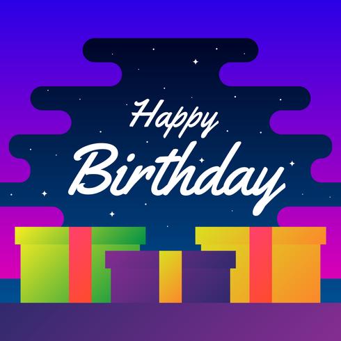 Happy Birthday Typography Vector Design voor wenskaarten Poster