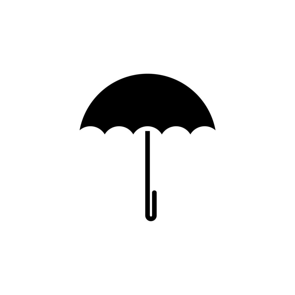 paraplu, weer, bescherming solide vector illustratie logo pictogrammalplaatje. geschikt voor vele doeleinden.