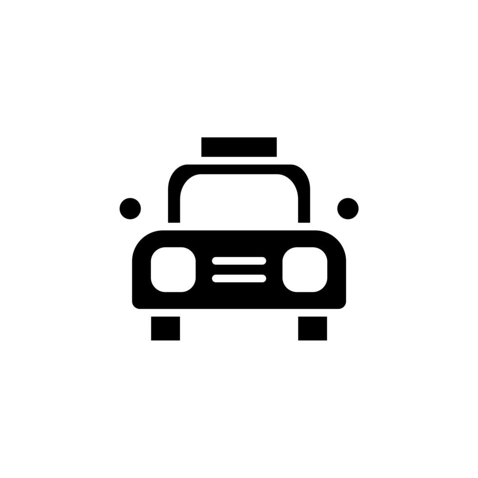 cabine, taxi, reizen, vervoer solide vector illustratie logo pictogrammalplaatje. geschikt voor vele doeleinden.