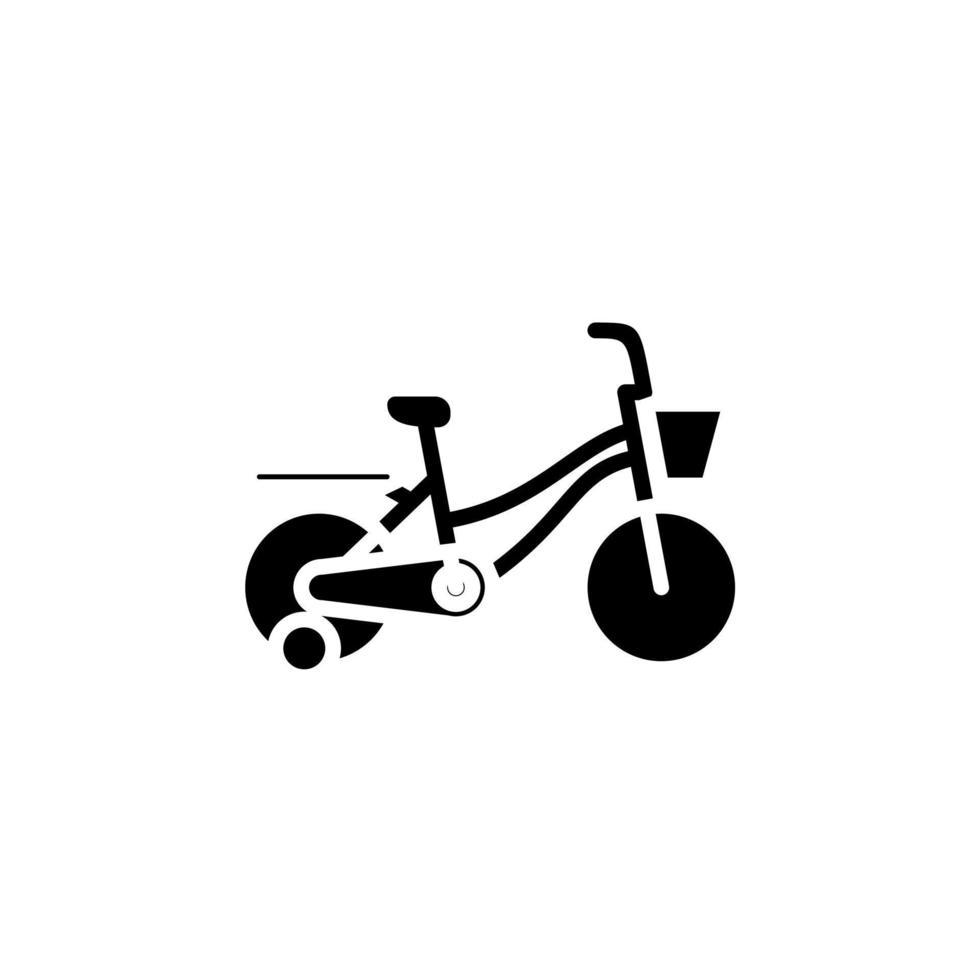 fiets, fiets solide vector illustratie logo pictogrammalplaatje. geschikt voor vele doeleinden.