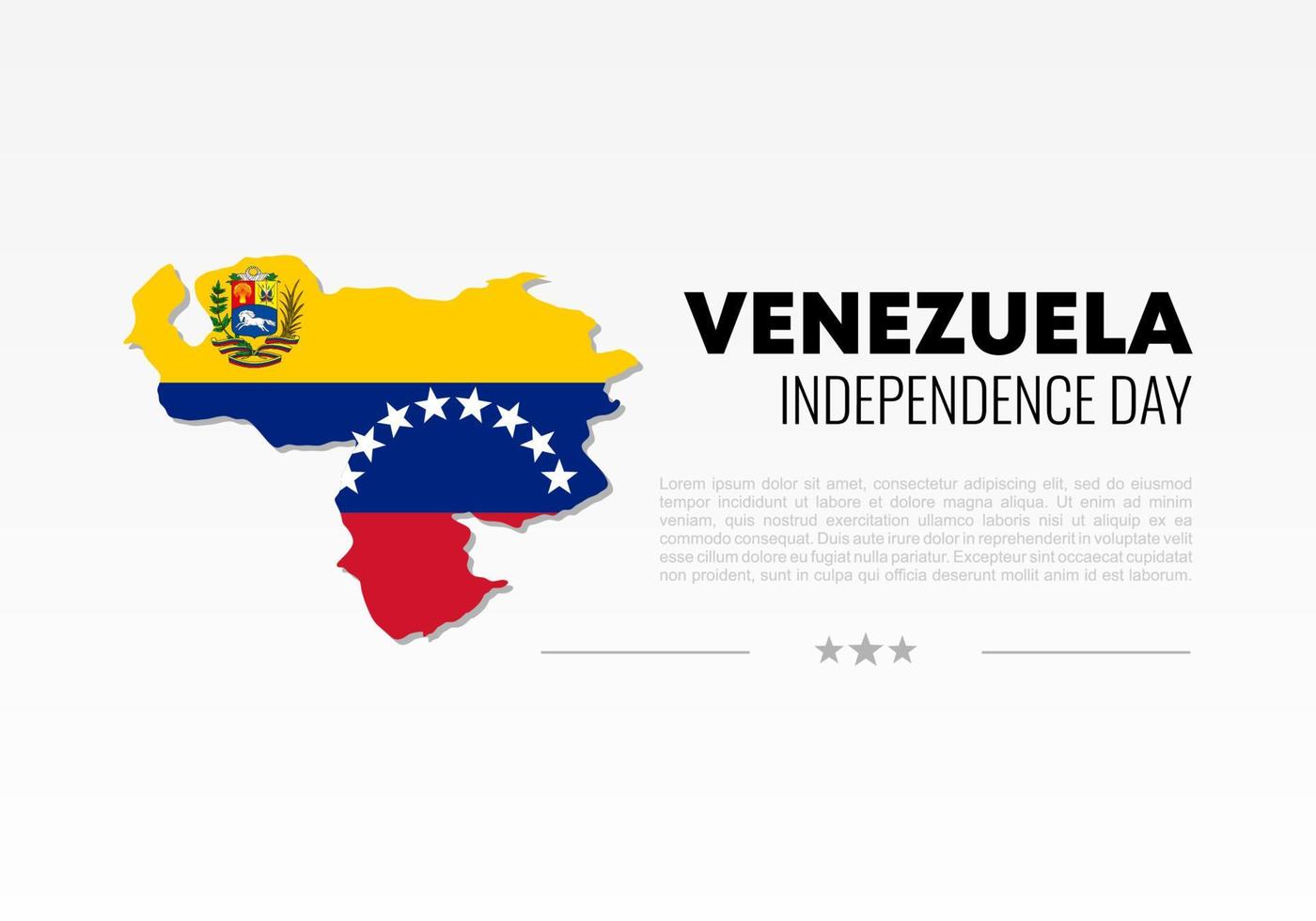 onafhankelijkheidsdag van venezuela voor nationale viering op 5 juli. vector