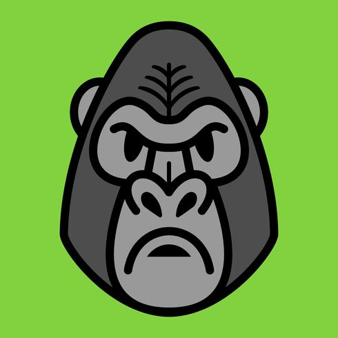 gorilla aap aap gezicht vector