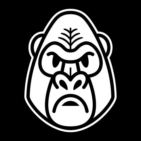 gorilla aap aap gezicht vector