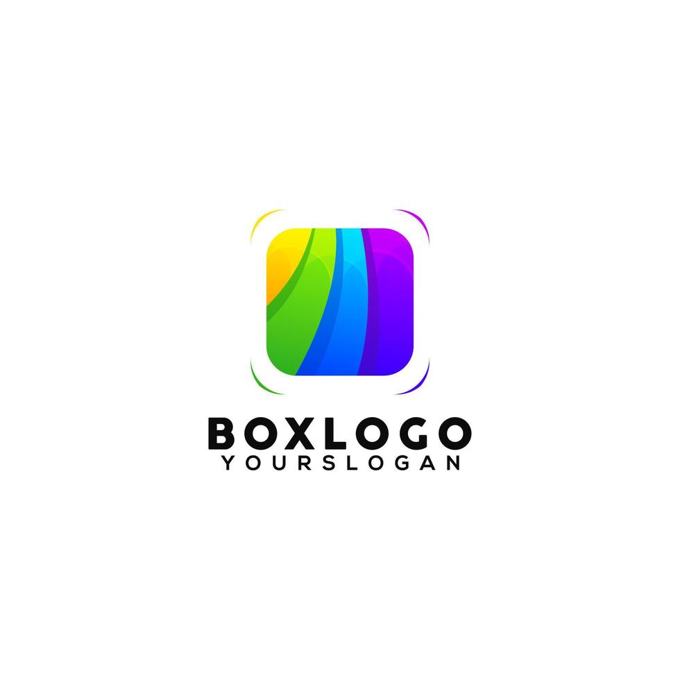 doos kleurrijk logo-ontwerp vector