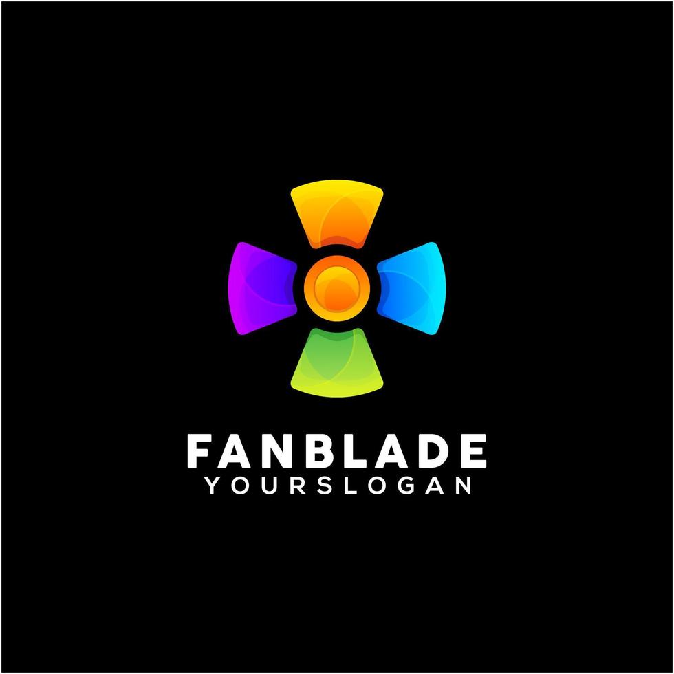 creatieve fan blade kleurrijke logo ontwerp vector