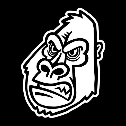 gorilla aap aap gezicht vector