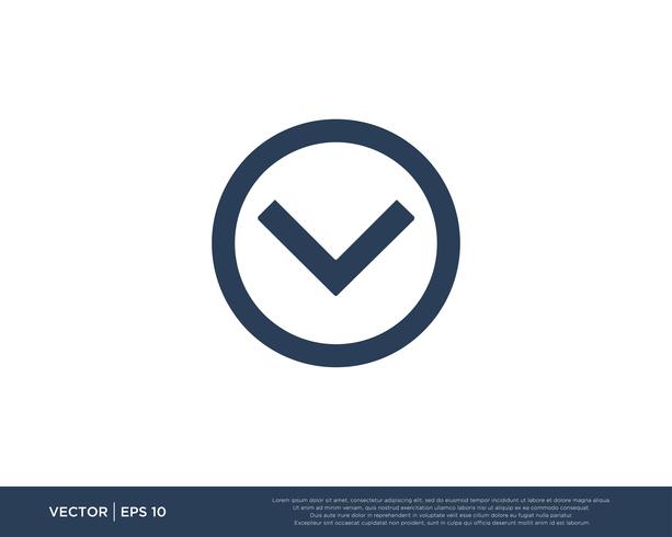 Pijl pictogram Vector sjabloon symbool