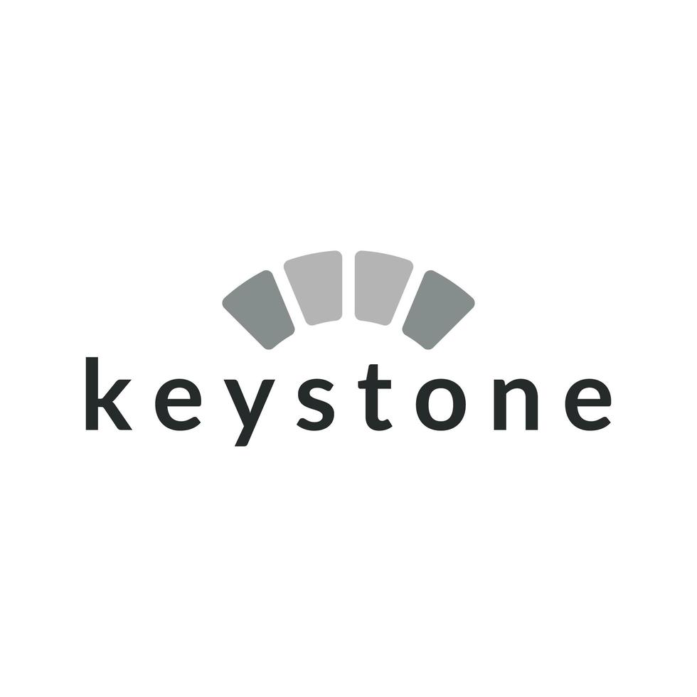 eenvoudig en uniek keystone-logo-ontwerp vector