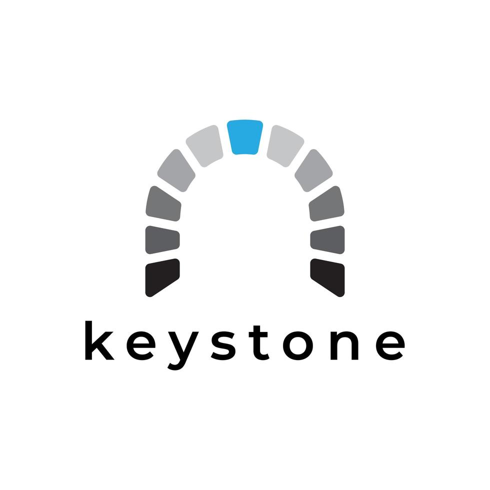 eenvoudig en uniek keystone-logo-ontwerp vector