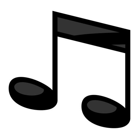 Muziek merkt vector pictogram