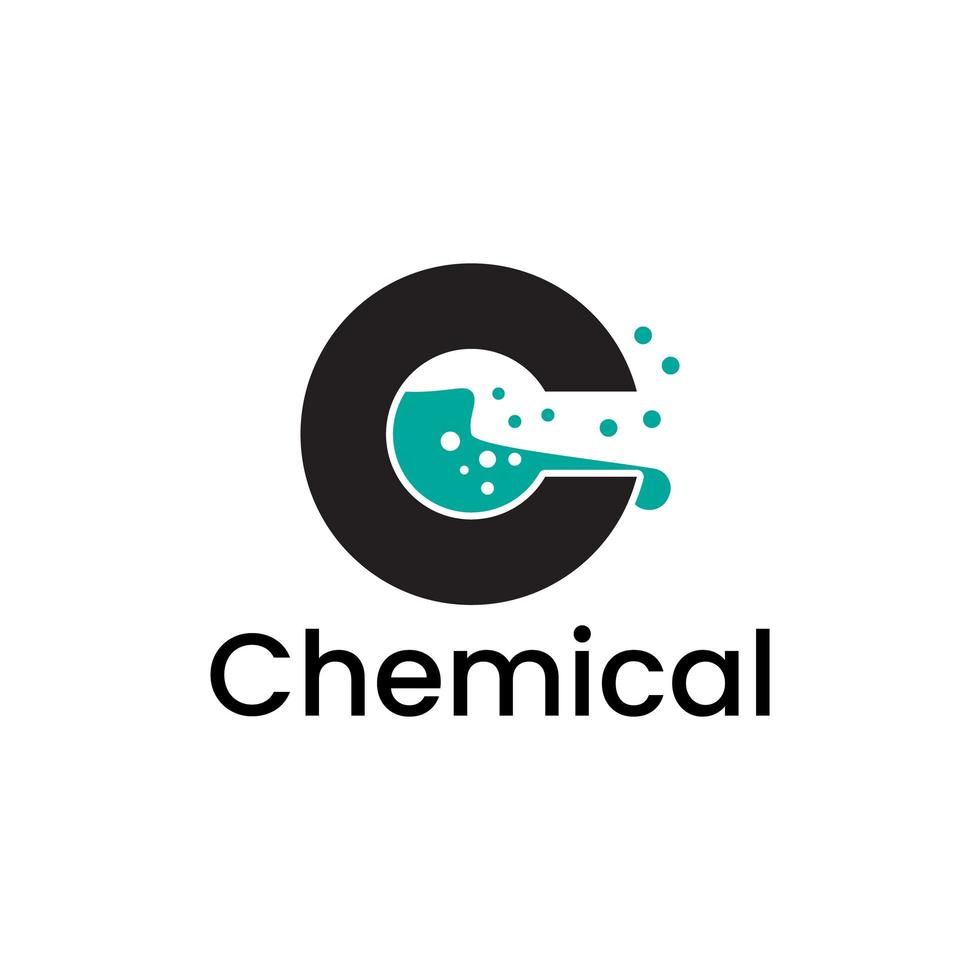 letter c chemisch logo-ontwerp vector