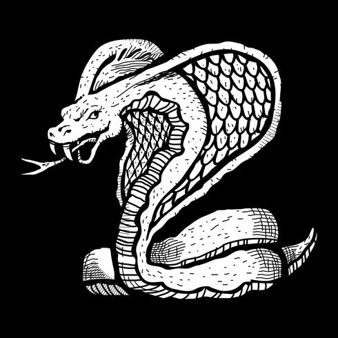 Dodelijke cobra slang illustratie vector