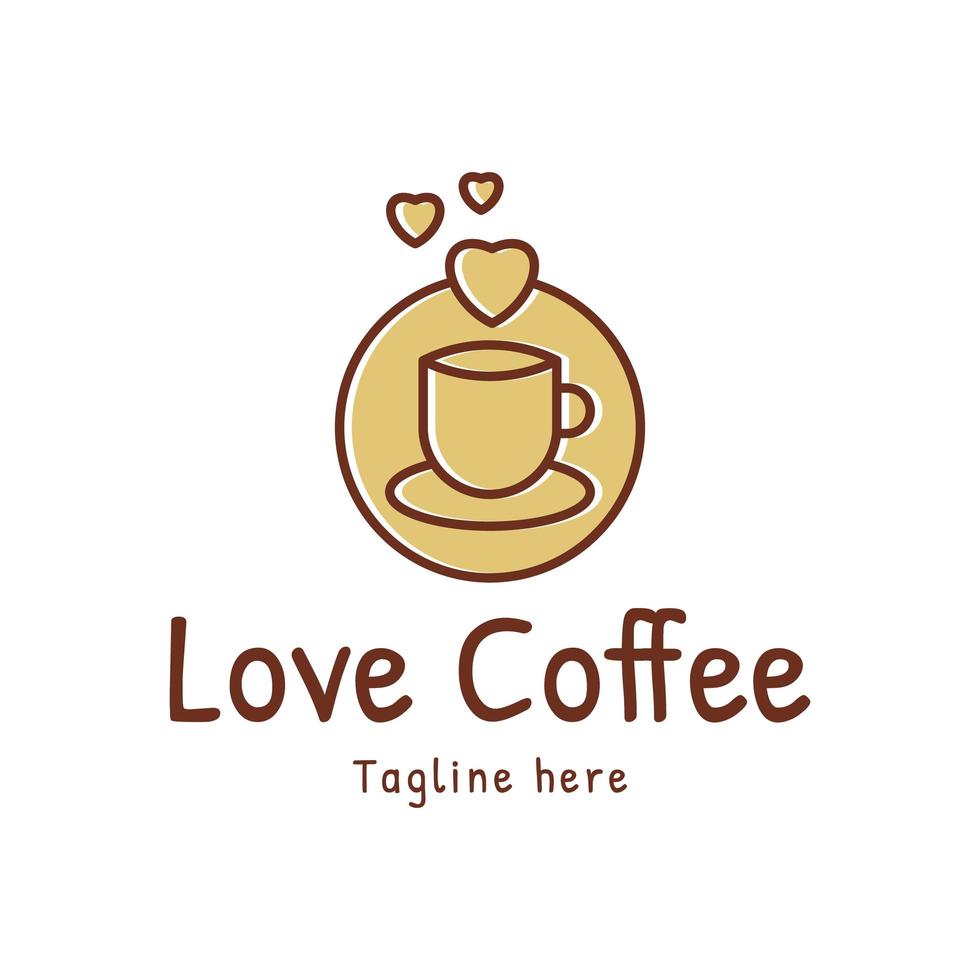 hou van koffie logo ontwerp vector