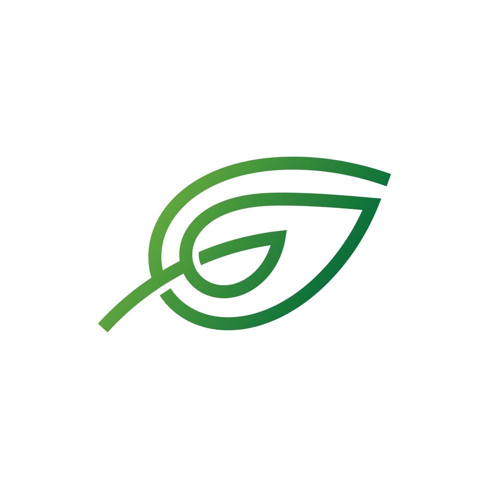 letter g blad logo sjabloon vector