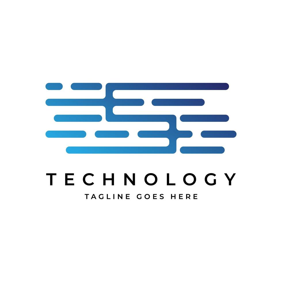 letter s tech logo-ontwerp vector
