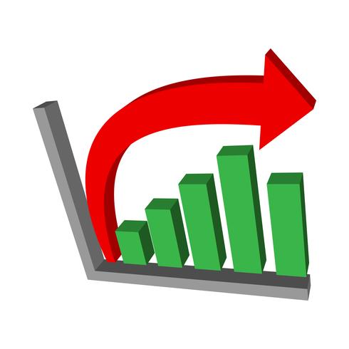 Staafdiagram Vector pictogram