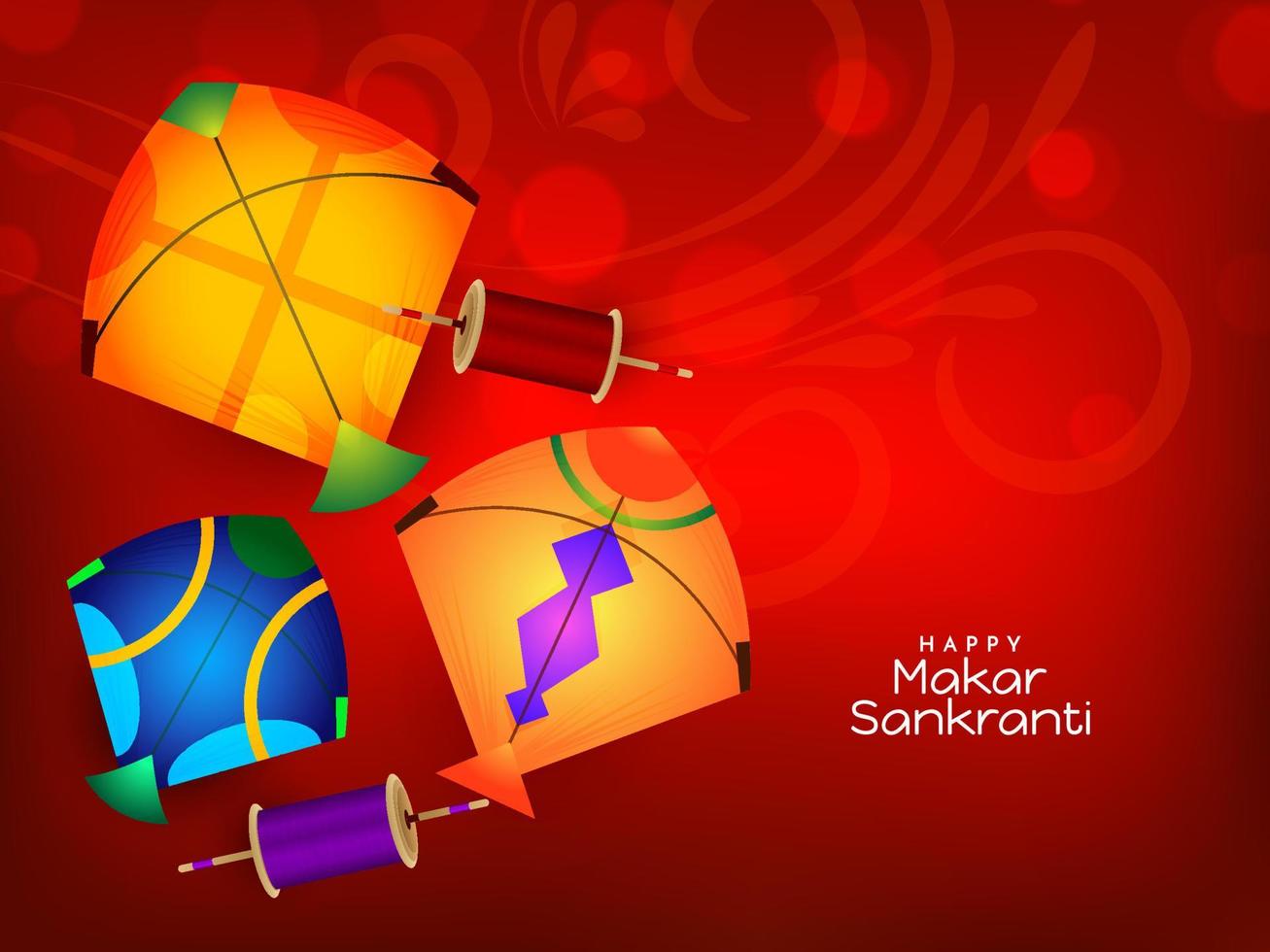 makar sankranti traditioneel indisch festival achtergrondontwerp vector