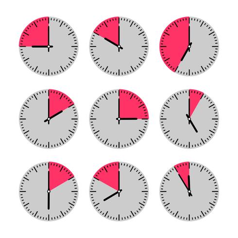 Bewegingen en horloges vector