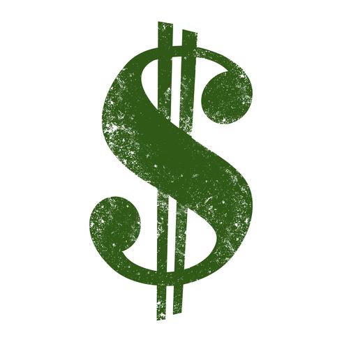 Dollar teken groene vector