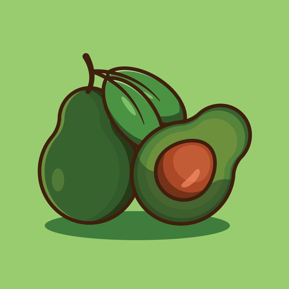 avocado vectorillustratie. vector