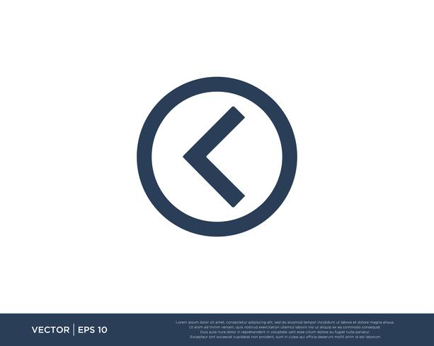 Pijl pictogram Vector sjabloon symbool