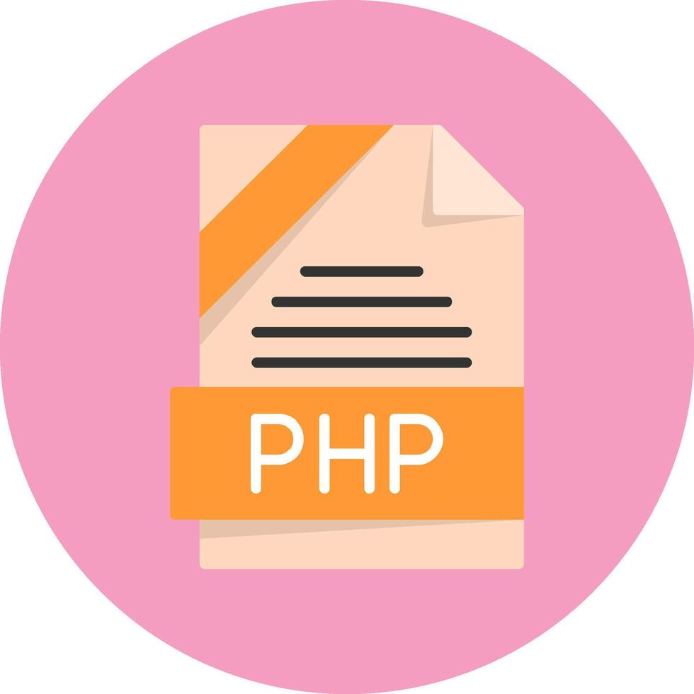 php formaat vlak cirkel stijl icoon vector