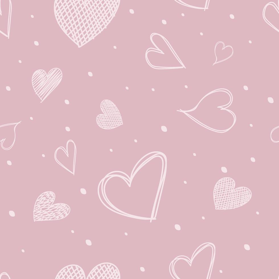 roze hart naadloze patroon achtergrond vector