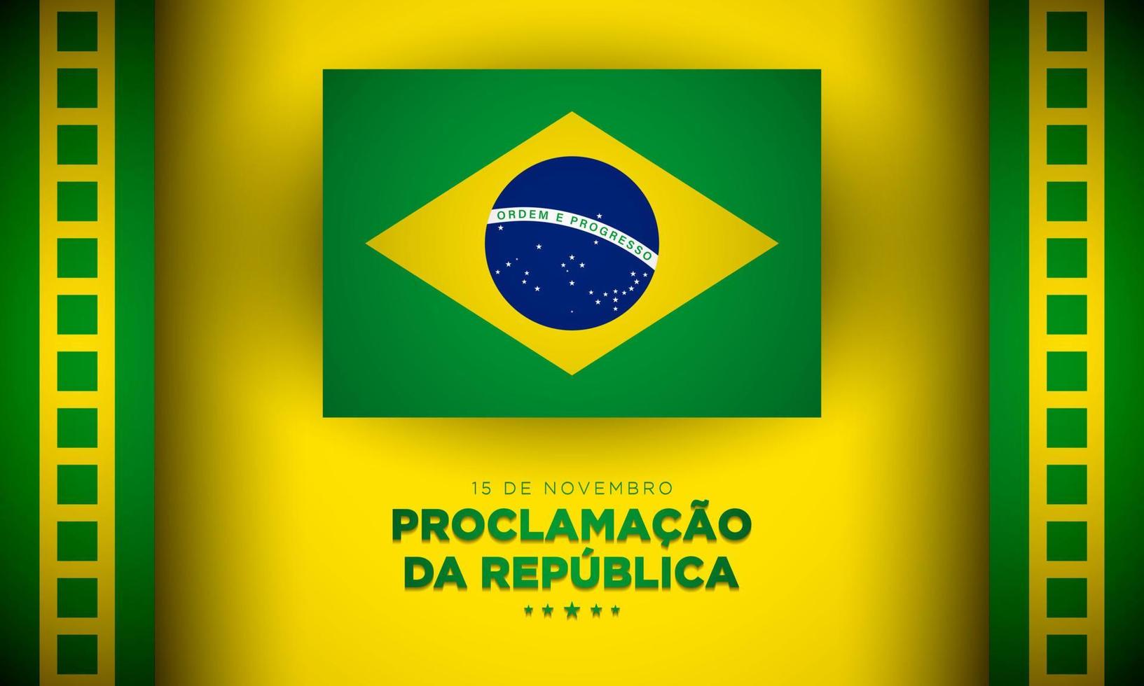 brazilië republiek dag achtergrond. vectorillustratie. vector