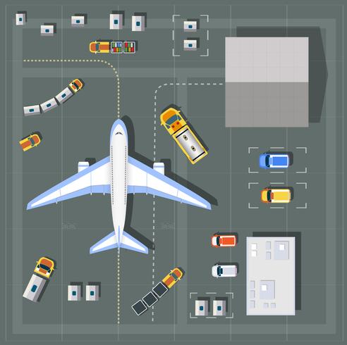 Lucht gezichtspunt luchthaven vector