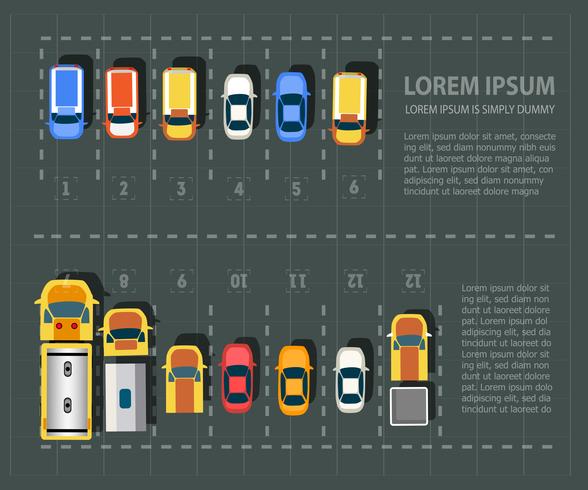 Bovenaanzicht voertuigen vector