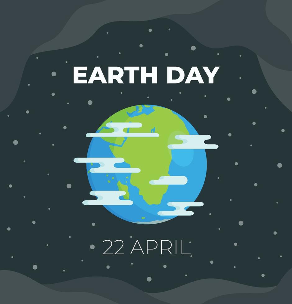 universum met planeten, sterren, maan, asteroïden. vectorillustratie van de planeet aarde op de achtergrond van de ruimtesterren. vector