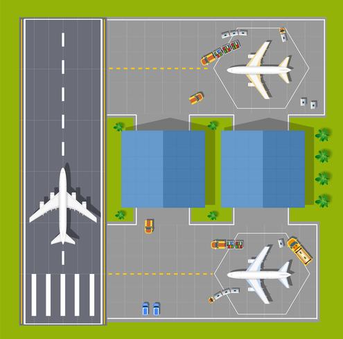 Lucht gezichtspunt luchthaven vector