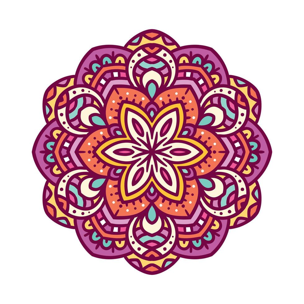 kleurrijke bloemenmandala. mandala-achtergrond. vector