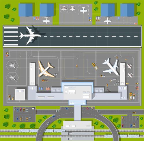 Lucht gezichtspunt luchthaven vector
