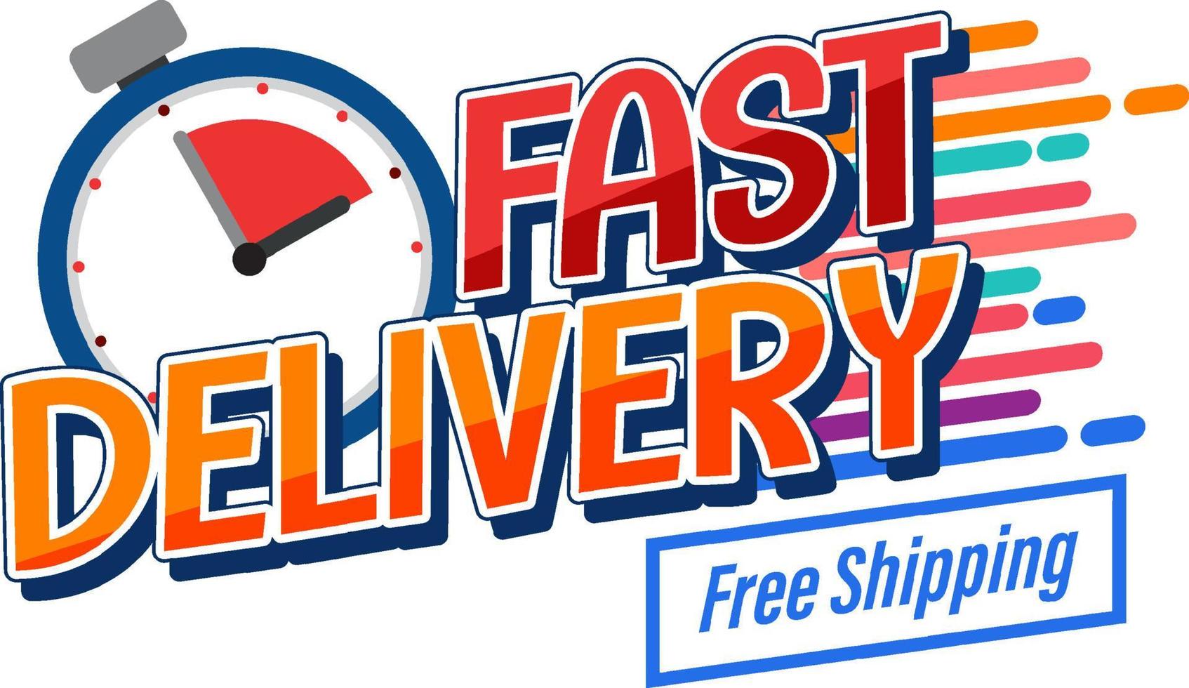 snelle levering gratis verzending abstract logo vector
