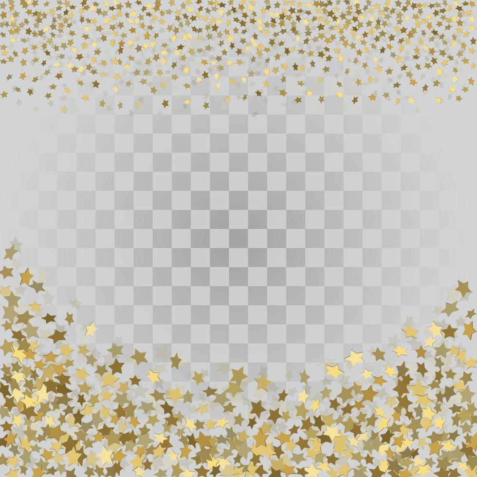 gouden 3D-sterren op transparante achtergrond vector