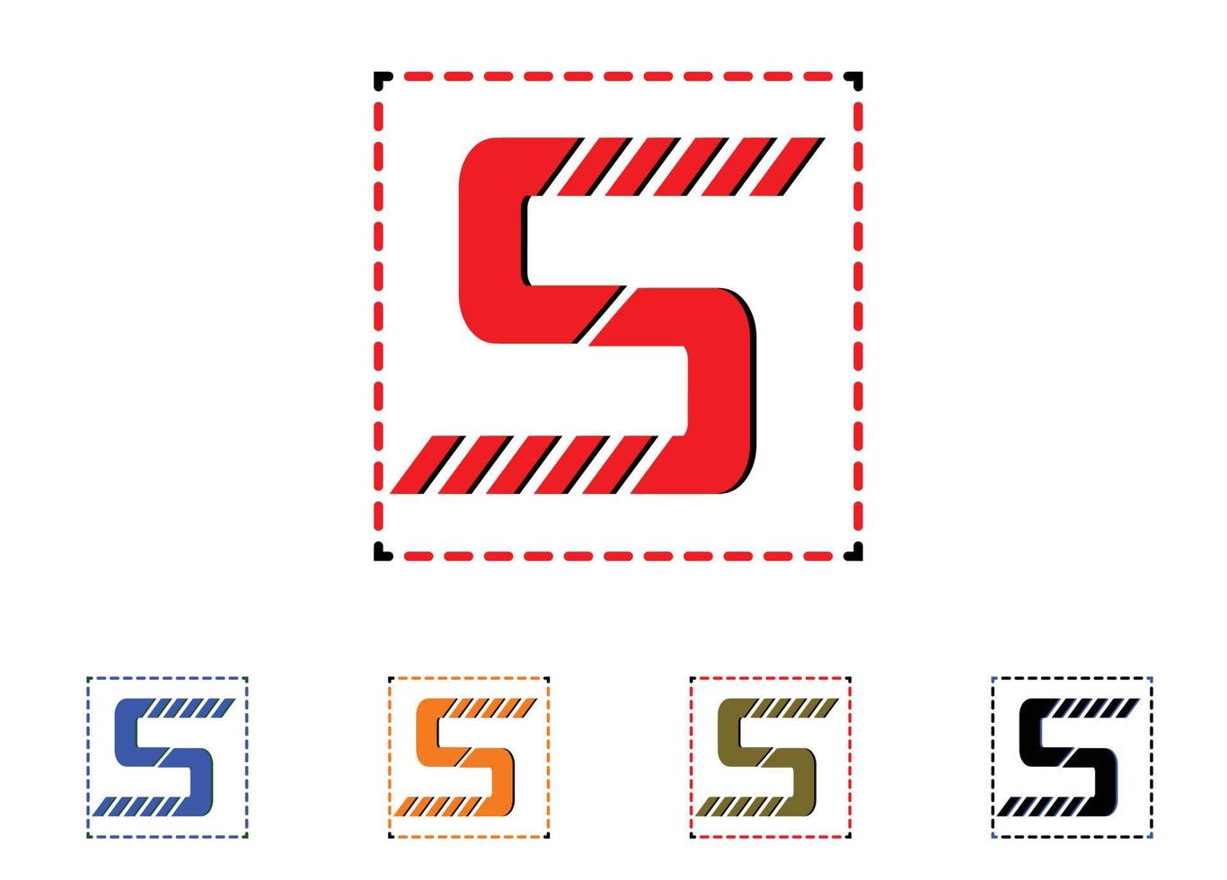 s brief logo en pictogram ontwerp vector